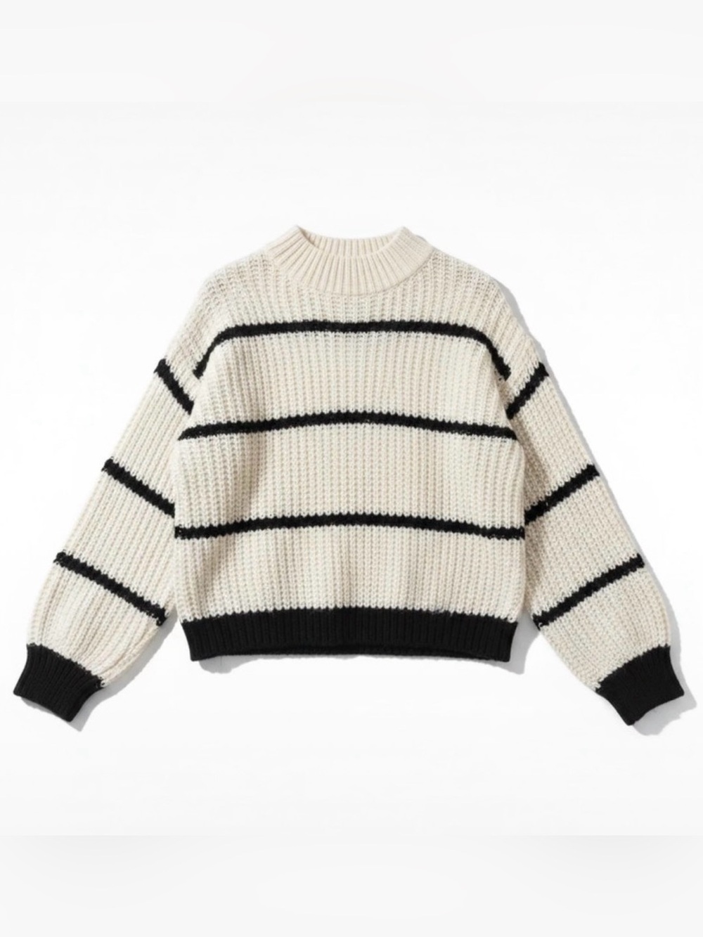 Shein Black & White Striped Sweater